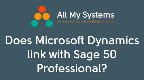 Does Microsoft Dynamics Link With Sage 50 Professional?  - Your Questions