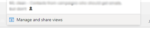 Manage and share views in modern advanced find
