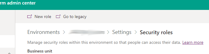 Edit security roles
