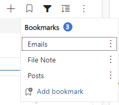 Save and edit Bookmarks