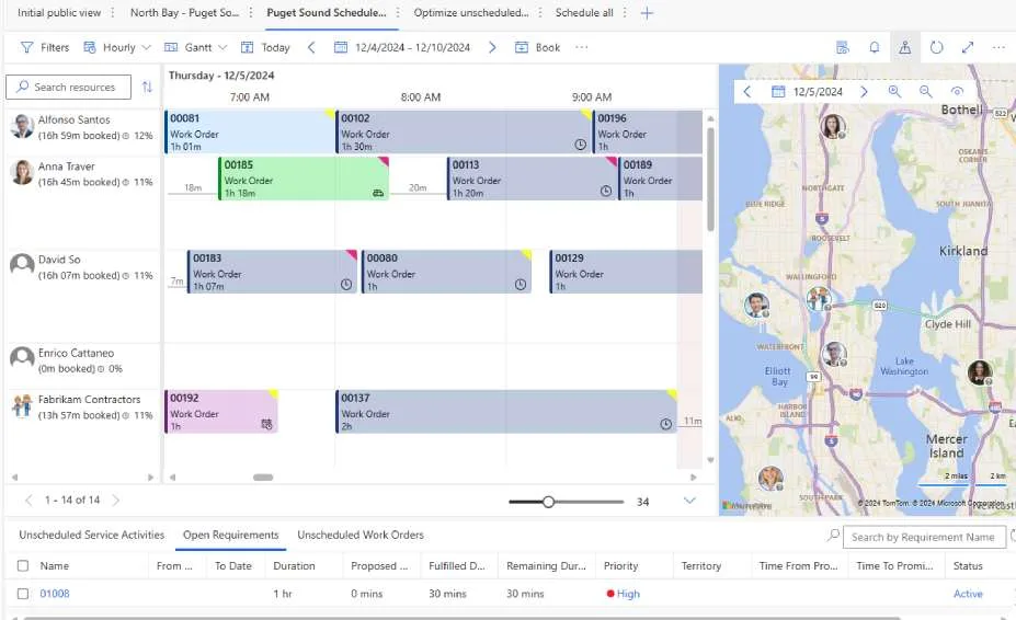 Scheduling with Field Service