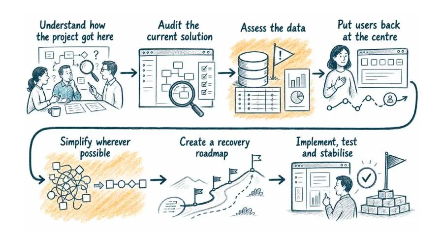 stages of project recovery